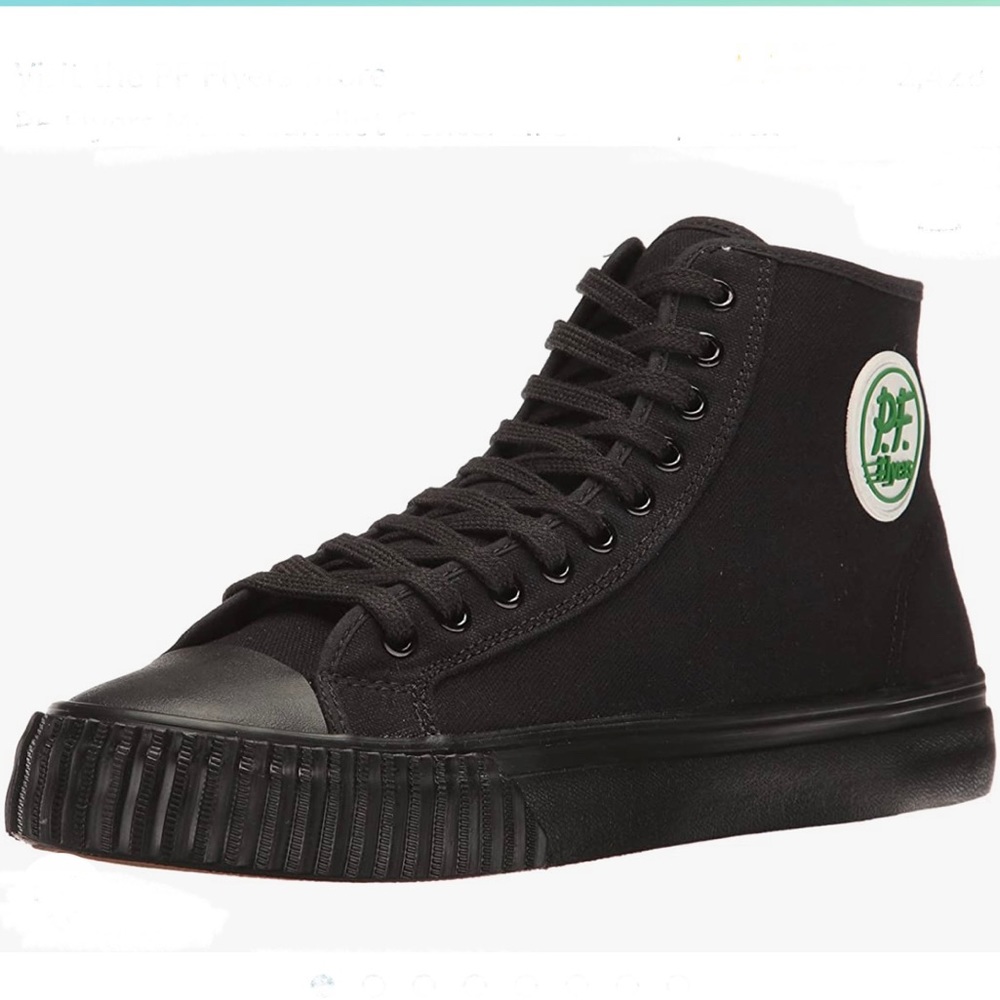 *NIB* PF Flyers Sandlot Center Hi Sneaker, Black, Unisex M 10.5, W 12